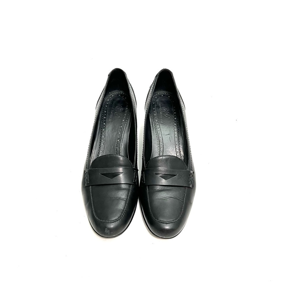 BROOKS BROTHERS | Vintage 1990s black leather penny loafer pumps - Picture 3 of 8